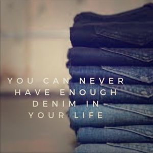 Women/teen/tween jeans available size 0-curvy. Jean jackets too! Men’s too.